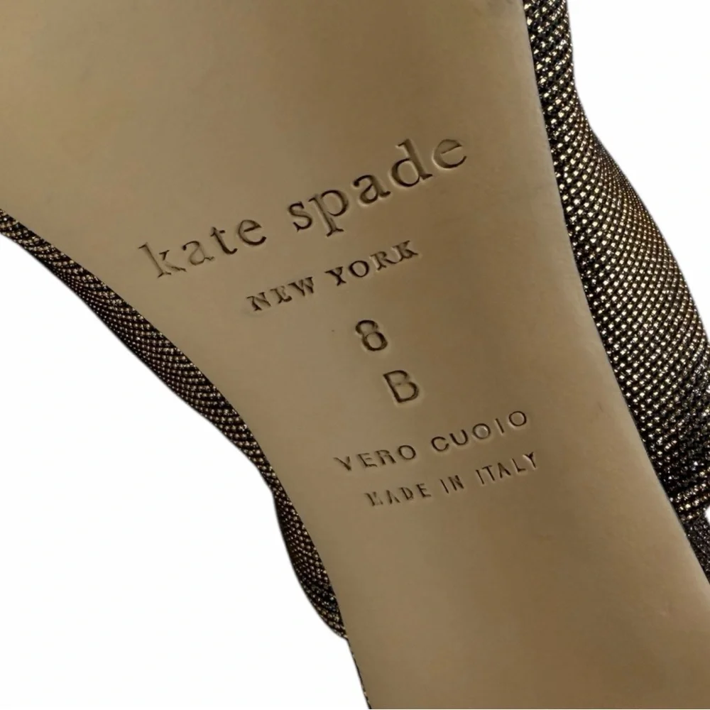 Kate Spade New York Peep-Toe Polished Glitter High Mule Women's Size 8B